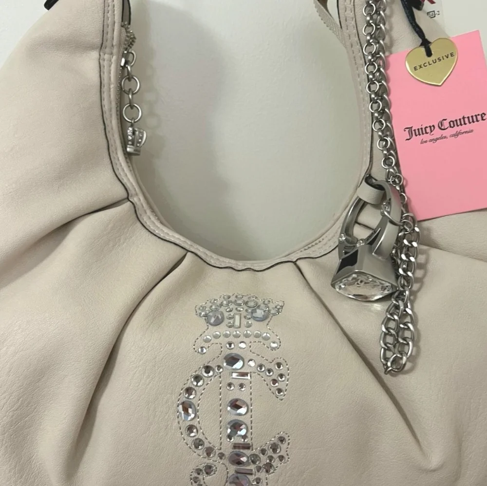 Juicy Couture Cream Hobo Handbag